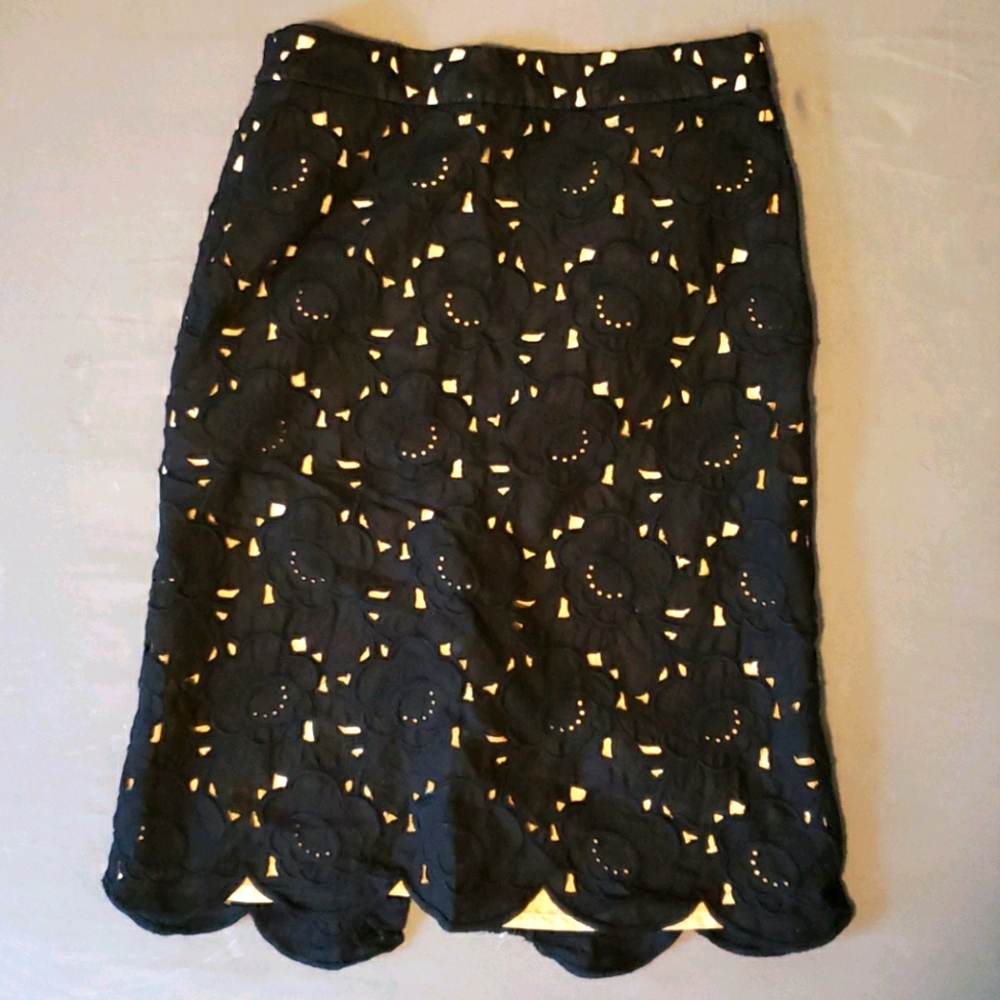 J.Crew Floral, Lace Pencil Skirt